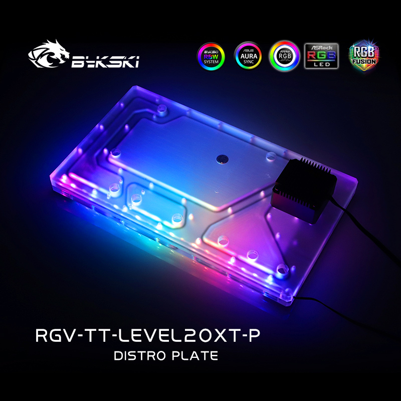 Distro Plate Ddc Pump Combo - Bykski RGV-TT-LEVEL20XT-P Акриловая дистро-плита/платный резервуар для