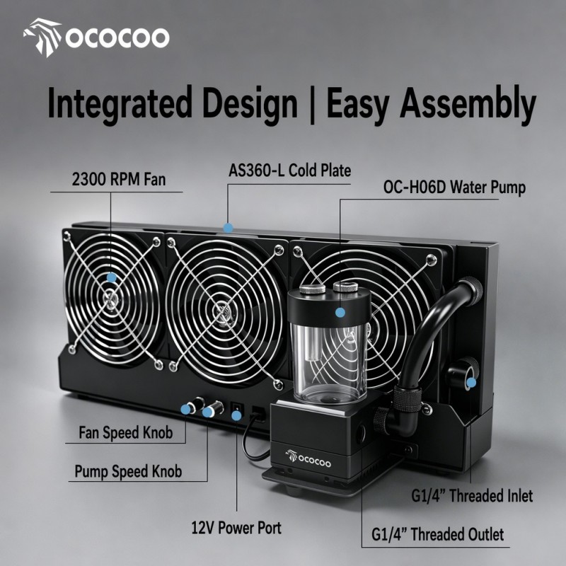 Внешний водяной радиатор OCOCO – обзор и цена External Radiator Water Cooling Kit